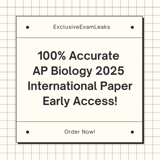 AP Biology 2025 International MCQ & FRQ Leaks