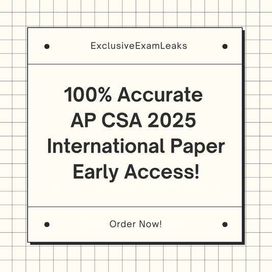 AP Computer Science A 2025 International MCQ & FRQ Leak