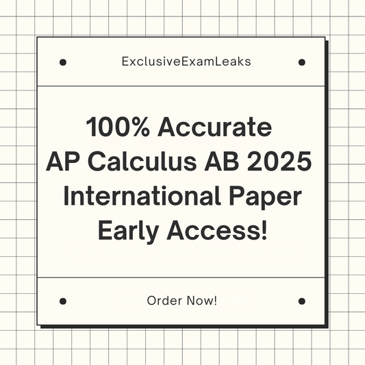 AP Calculus AB 2025 International MCQ & FRQ Leak