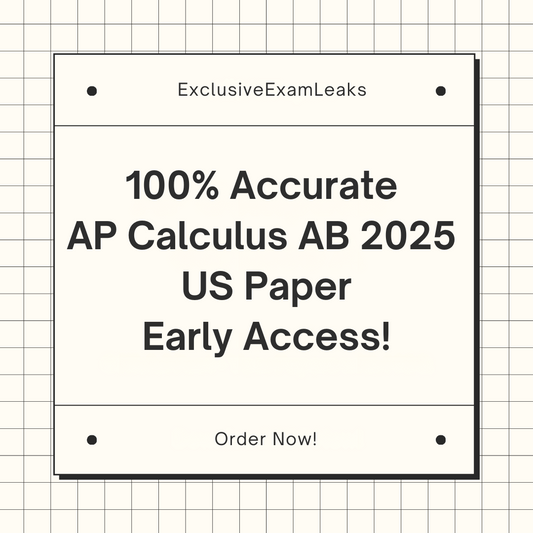 AP Calculus AB 2025 US MCQ & FRQ Leak