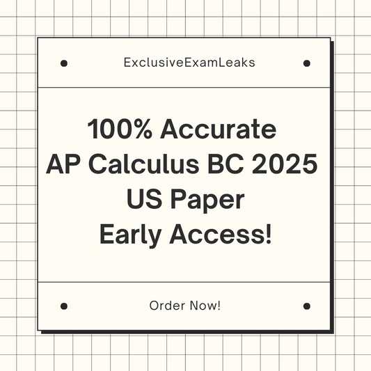 AP Calculus BC 2025 US MCQ & FRQ Leak