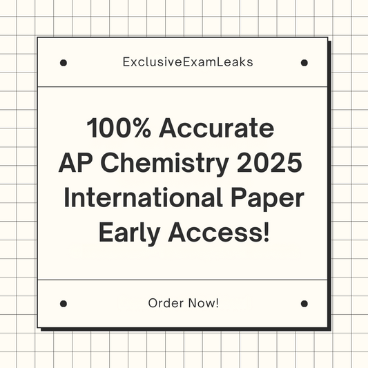 AP Chemistry 2025 International MCQ & FRQ Leak