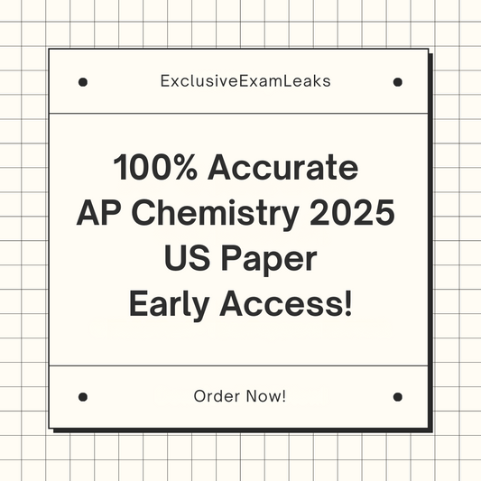 AP Chemistry 2025 US MCQ & FRQ Leak