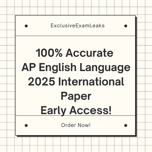AP English Language 2025 International MCQ & FRQ Leaks