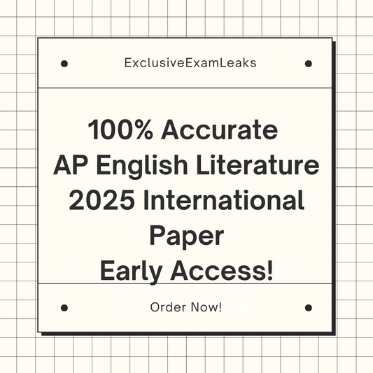 AP English Literature 2025 International MCQ & FRQ Leaks