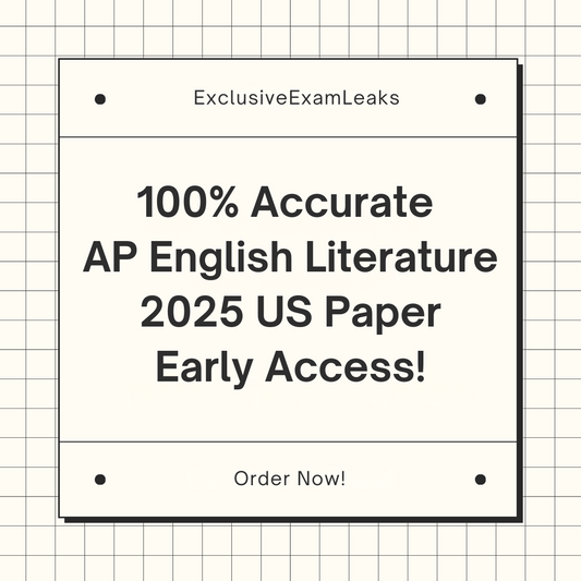AP English Literature 2025 US MCQ & FRQ Leaks