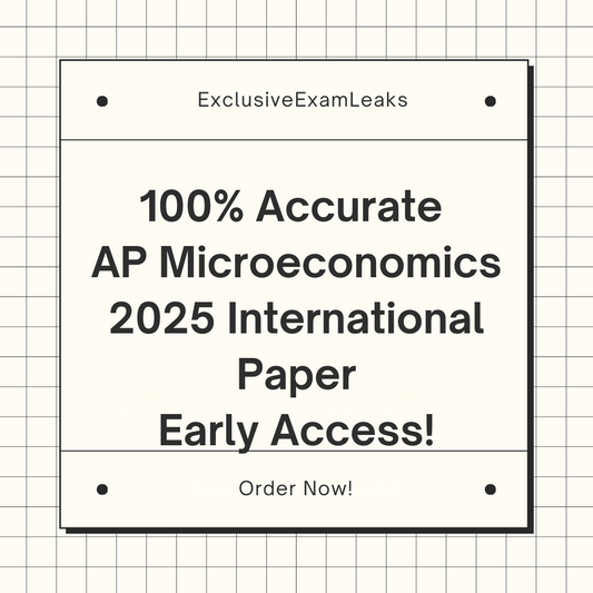 AP Microeconomics 2025 International MCQ & FRQ Leaks