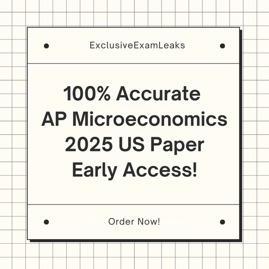 AP Microeconomics 2025 US MCQ & FRQ Leaks