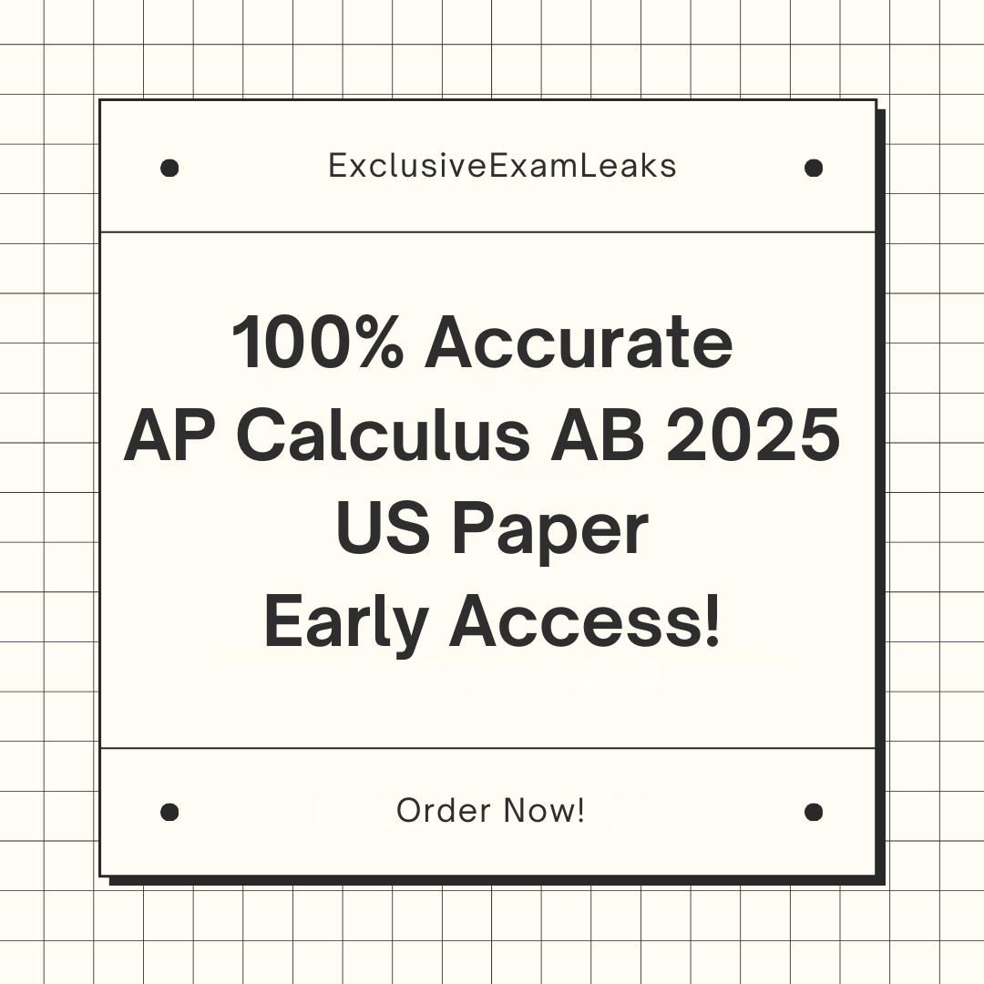 AP Calculus AB 2025 US MCQ & FRQ Leak