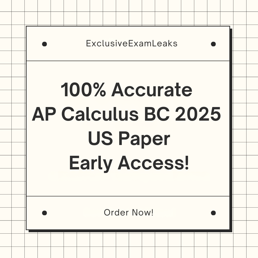 AP Calculus BC 2025 US MCQ & FRQ Leak