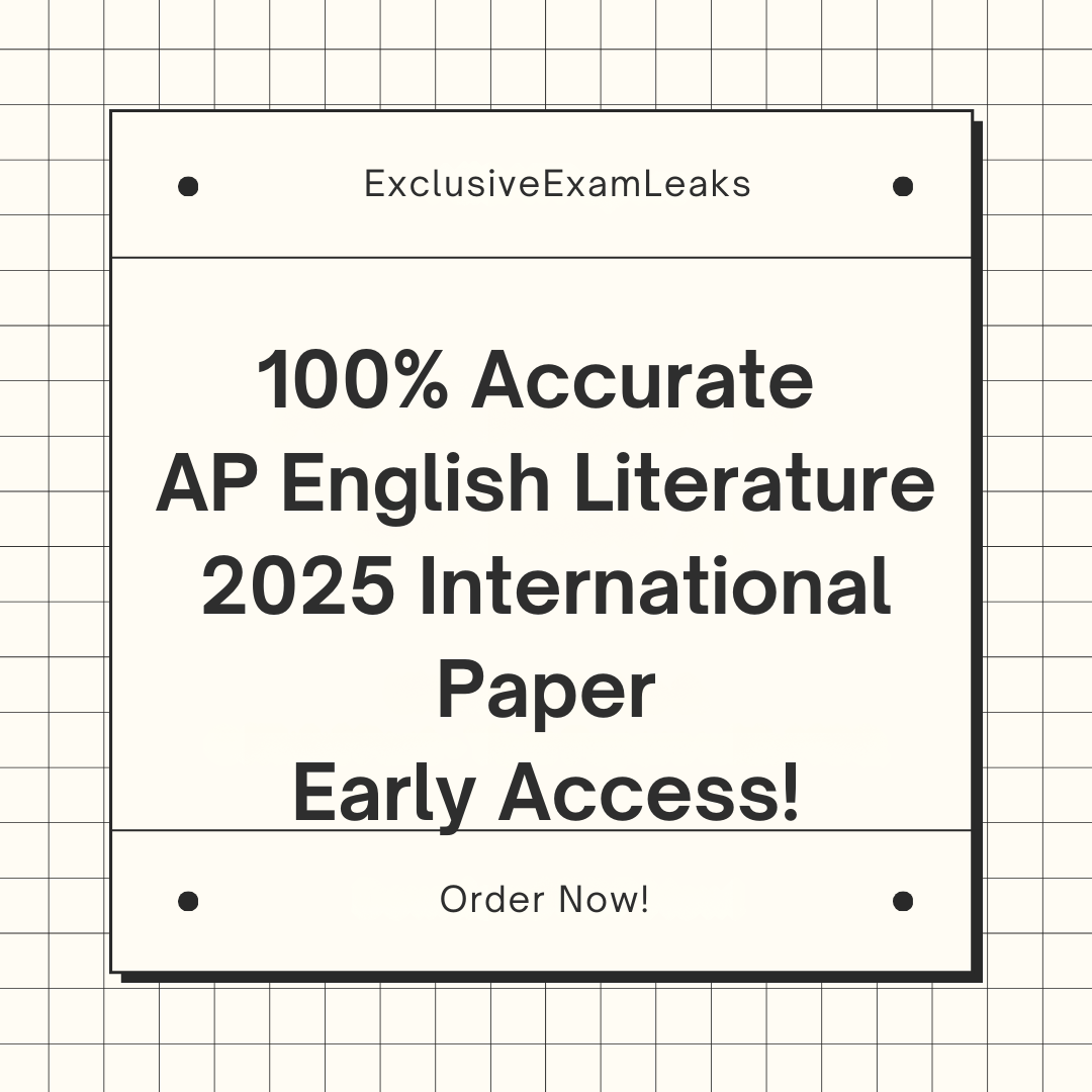 AP English Literature 2025 International MCQ & FRQ Leaks