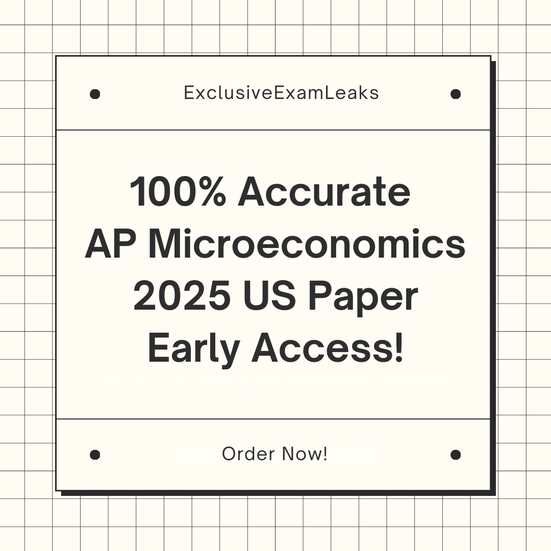 AP Microeconomics 2025 US MCQ & FRQ Leaks